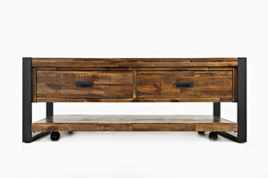 Loftworks Cocktail Table w/Drawers by Jofran Furniture