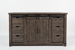 Madison County Barnwood 60 Inch Barn Door Server by Jofran Furniture