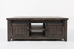Madison County Barnwood Barn Door Cocktail Table by Jofran Furniture