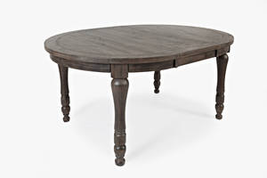 Madison County Barnwood Round to Oval Dining Table by Jofran Furniture