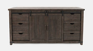 Madison County Barnwood 70 Inch Barn Door Server by Jofran Furniture