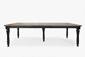 Madison County Vintage Black Rectangle Ext Table by Jofran Furniture