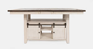 Madison County Vintage White High/Low Dining Table by Jofran Furniture