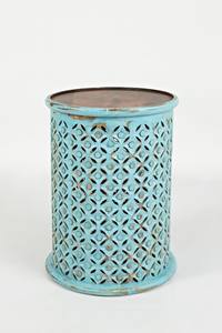 [Floor Sample] Global Archive Turquoise Drum Table by Jofran Furniture