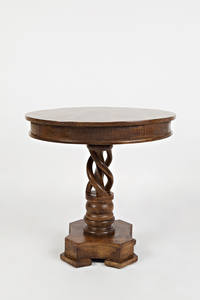 Global Archive Hand Carved Pedestal Table by Jofran Furniture