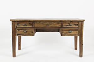 Artisan's Craft Dakota Oak 5-Drawer Desk by Jofran Furniture
