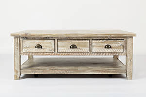Artisan's Craft Washed Grey Cocktail Table by Jofran Furniture