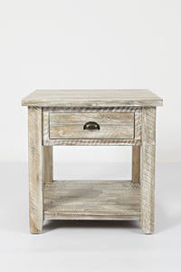 Artisan's Craft Washed Grey End Table by Jofran Furniture