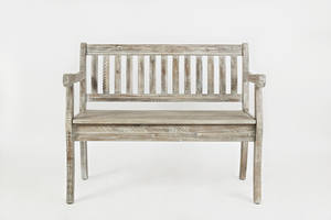 Artisan's Craft Washed Grey Storage Bench by Jofran Furniture
