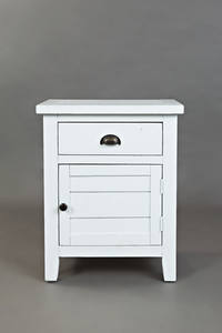 Artisan's Craft Weathered White Accent Table by Jofran Furniture