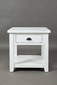 Artisan's Craft Weathered White End Table by Jofran Furniture