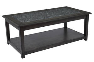 Grey Mosaic Cocktail Table - Castered by Jofran Furniture