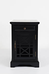 Craftsman Antique Black Power Chairside Table by Jofran Furniture
