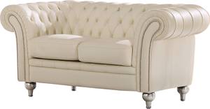 287 Ivory Leather Loveseat by ESF