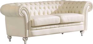 287 Ivory Leather Sofa by ESF