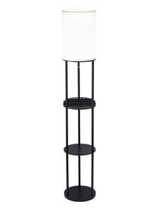Charging Station Shelf Floor lamp (Black) by Adesso Furniture