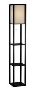 Wright Shelf Floor Lamp (Black Walnut) by Adesso Furniture