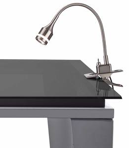 Prospect LED Clip Lamp (Brushed Steel) by Adesso Furniture