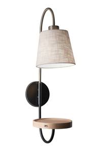 Jeffrey Wall Lamp (Black/Brass) by Adesso Furniture