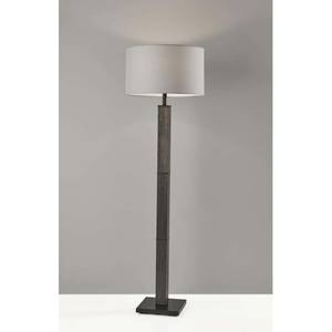 Kona Floor Lamp (Black/Washed Wood) by Adesso Furniture