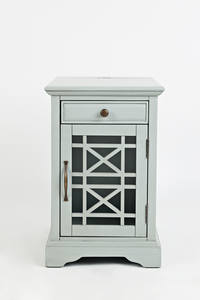 [Floor Sample] Craftsman Earl Grey Power Chairside Table by Jofran Furniture