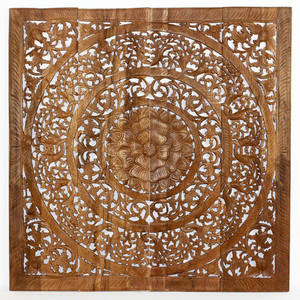 Lotus Teak Square Brown 3-D Wall Panel 48 Inch by Strata