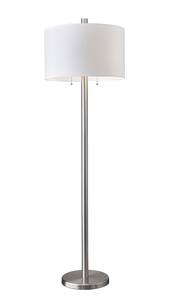 Boulevard Floor Lamp (Brushed Steel) by Adesso Furniture