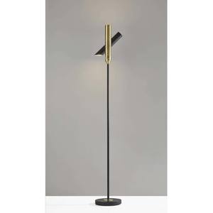 Vega LED Torchiere (Black/Brass) by Adesso Furniture