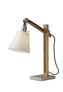 Walden Table Lamp (Natural Rubberwood) by Adesso Furniture