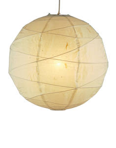 Orb Medium Pendant (Natural Rice Paper) by Adesso Furniture