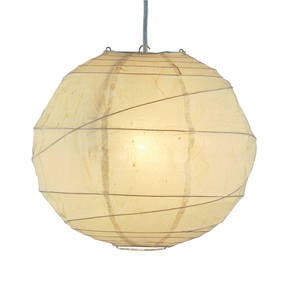 Orb Large Pendant (Natural Rice Paper) by Adesso Furniture