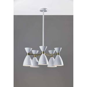 Oscar Pendant (White/Brass) by Adesso Furniture
