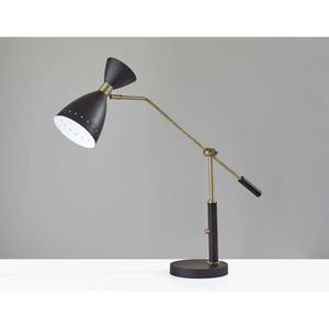 Oscar Adjustable Desk Lamp (Black/Brass) by Adesso Furniture