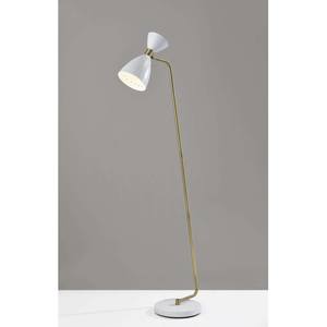 Oscar Floor Lamp (White/Brass) by Adesso Furniture