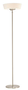 Harper Floor Lamp (Brushed Steel/White Linen) by Adesso Furniture