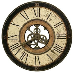 625-542 Brass Works Wall Clock by Howard Miller