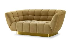 Divani Casa Granby - Glam Mustard and Gold Fabric Loveseat by VIG Furniture