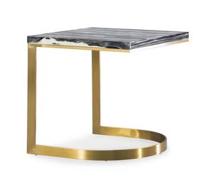 Modrest Greely - Glam Black and Gold Marble End Table by VIG Furniture