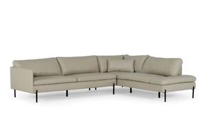 Divani Casa Sherry - Modern Grey RAF Chaise Leather Sectional Sofa by VIG Furniture