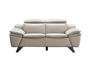 973 Gray Leather Loveseat by ESF