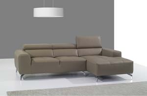 A978b Premium Italian Leather Sectional Burlywood by J&M Furniture