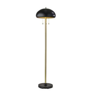 Cap Black & Antique Brass Floor Lamp by Adesso Furniture