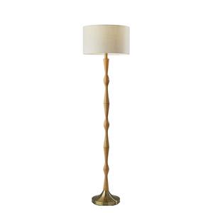 Eve Natural & Brass Floor Lamp by Adesso Furniture