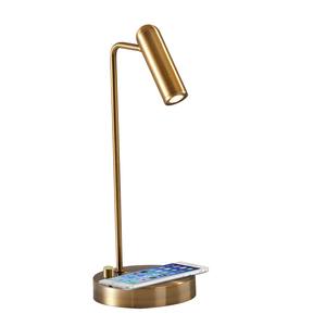 Kaye AdessoCharge LED Desk Lamp (Antique Brass) by Adesso Furniture