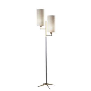 Davis Floor Lamp (Black/Brass) by Adesso Furniture