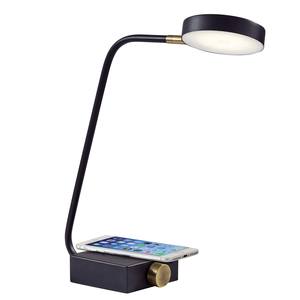 Conrad AdessoCharge LED Desk Lamp (Black/Brass) by Adesso Furniture