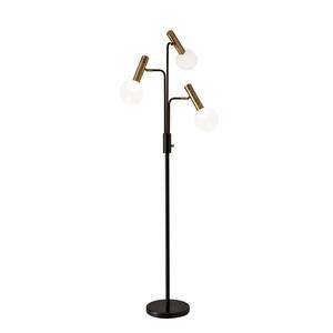 Sinclair LED 3-Arm Floor Lamp (Black/Brass) by Adesso Furniture