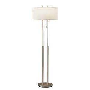 Duet Floor Lamp (Brushed Steel) by Adesso Furniture