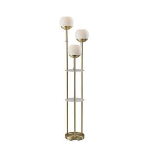 Bianca Antique Brass Shelf Floor Lamp by Adesso Furniture