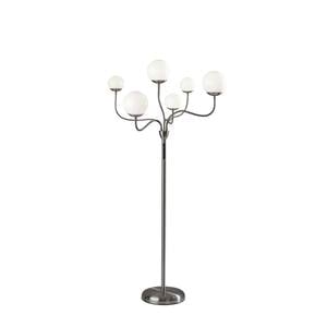 Phoebe LED RGB Floor Lamp Brushed Steel by Adesso Furniture